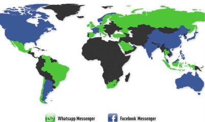 whatsapp分布图,社交巨头如何跨越地域界限